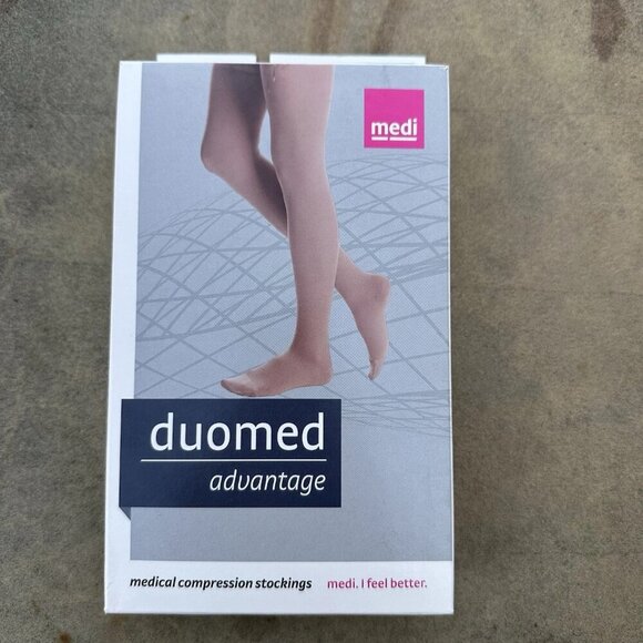 Medi duomed Advantage Compression Stockings Thigh OT 15-20mmHG Size XXL Biege - Picture 3 of 5